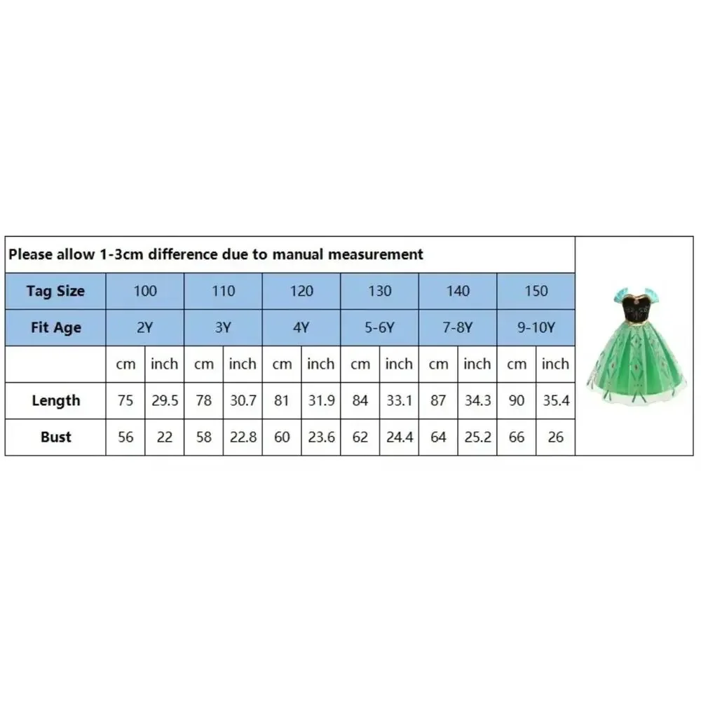 Disney Frozen Princess Anna Halloween Costume Princess Dress Size 4T